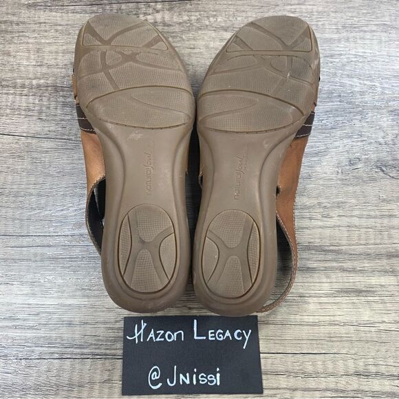 Natural Soul ~Women’s~”CIVIL”~ Brown Leather Slingback Sandal~Size 6.5 - Picture 8 of 9